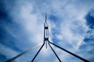 Australian Flag on steel spire