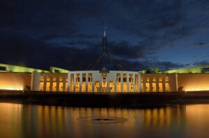 Canberra Australian Parliament House night