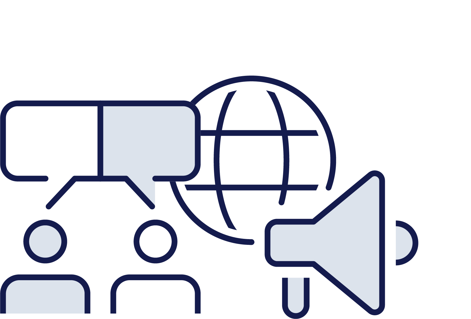 Corporate communications and media relations Icon